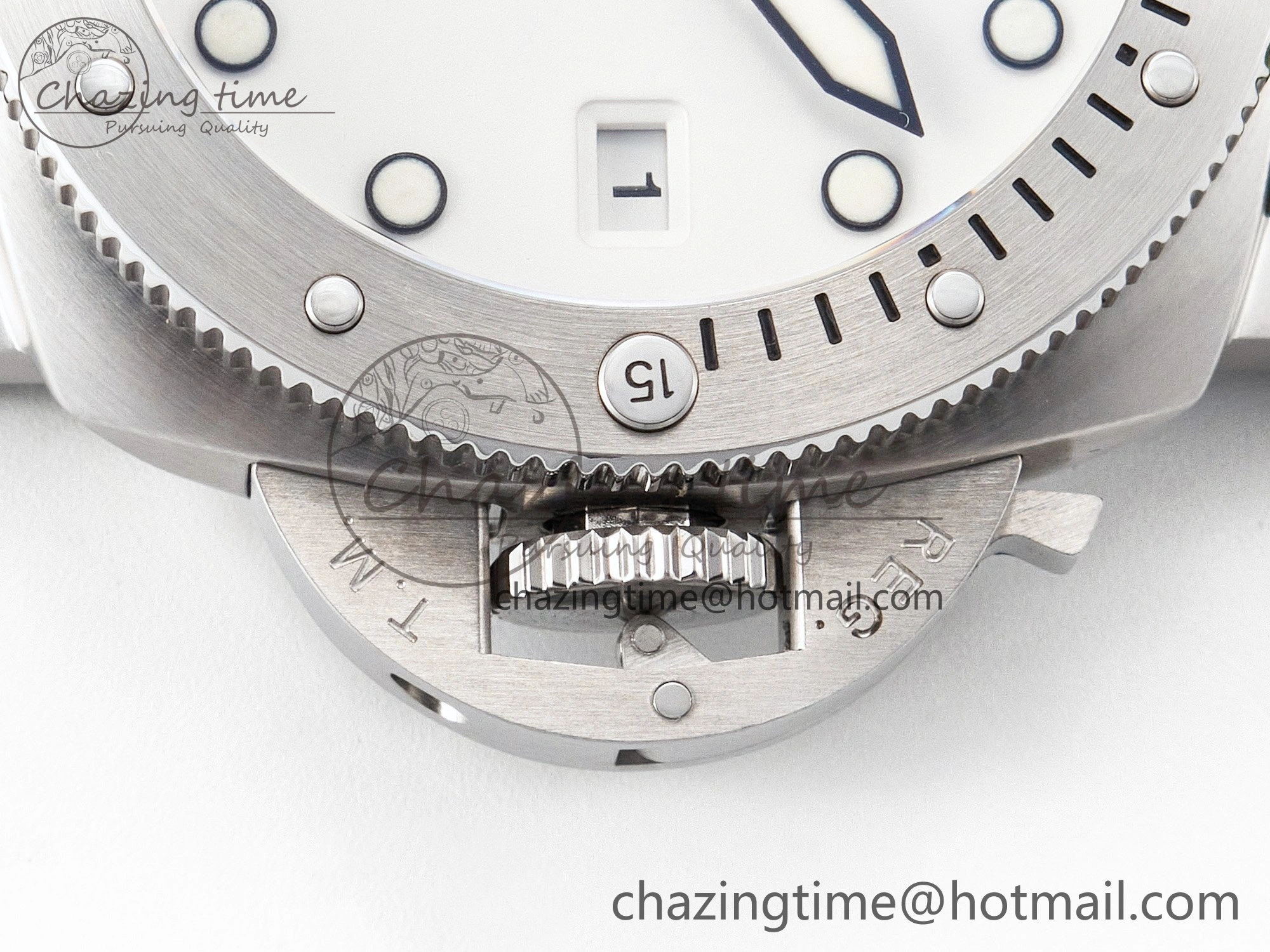 Stretchable PAM1226 V SS TTF 1:1 Best Edition on Green Rubber Strap P 8322