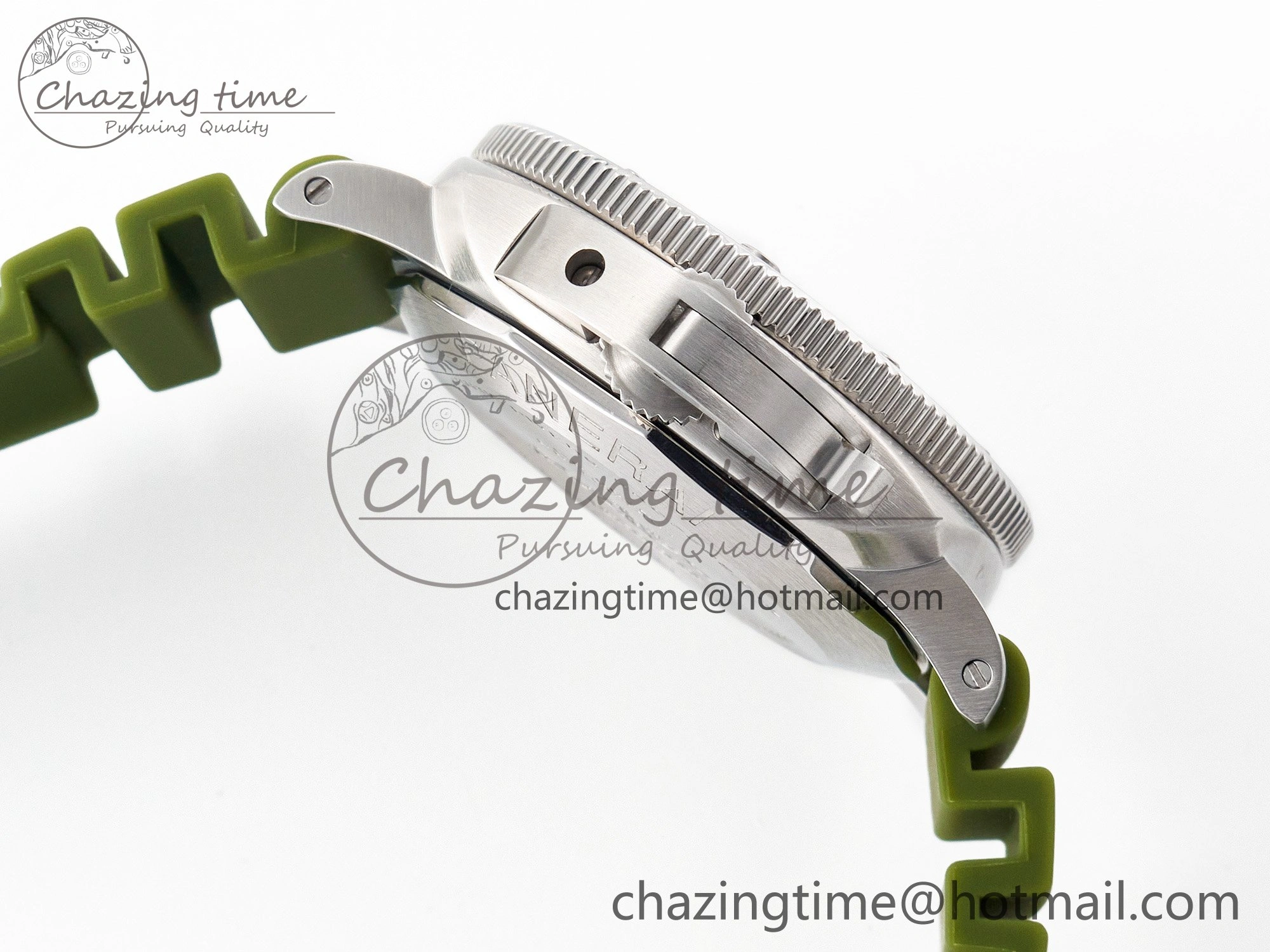 Stretchable PAM1226 V SS TTF 1:1 Best Edition on Green Rubber Strap P 8322
