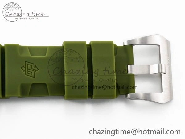 Stretchable PAM1226 V SS TTF 1:1 Best Edition on Green Rubber Strap P 8322