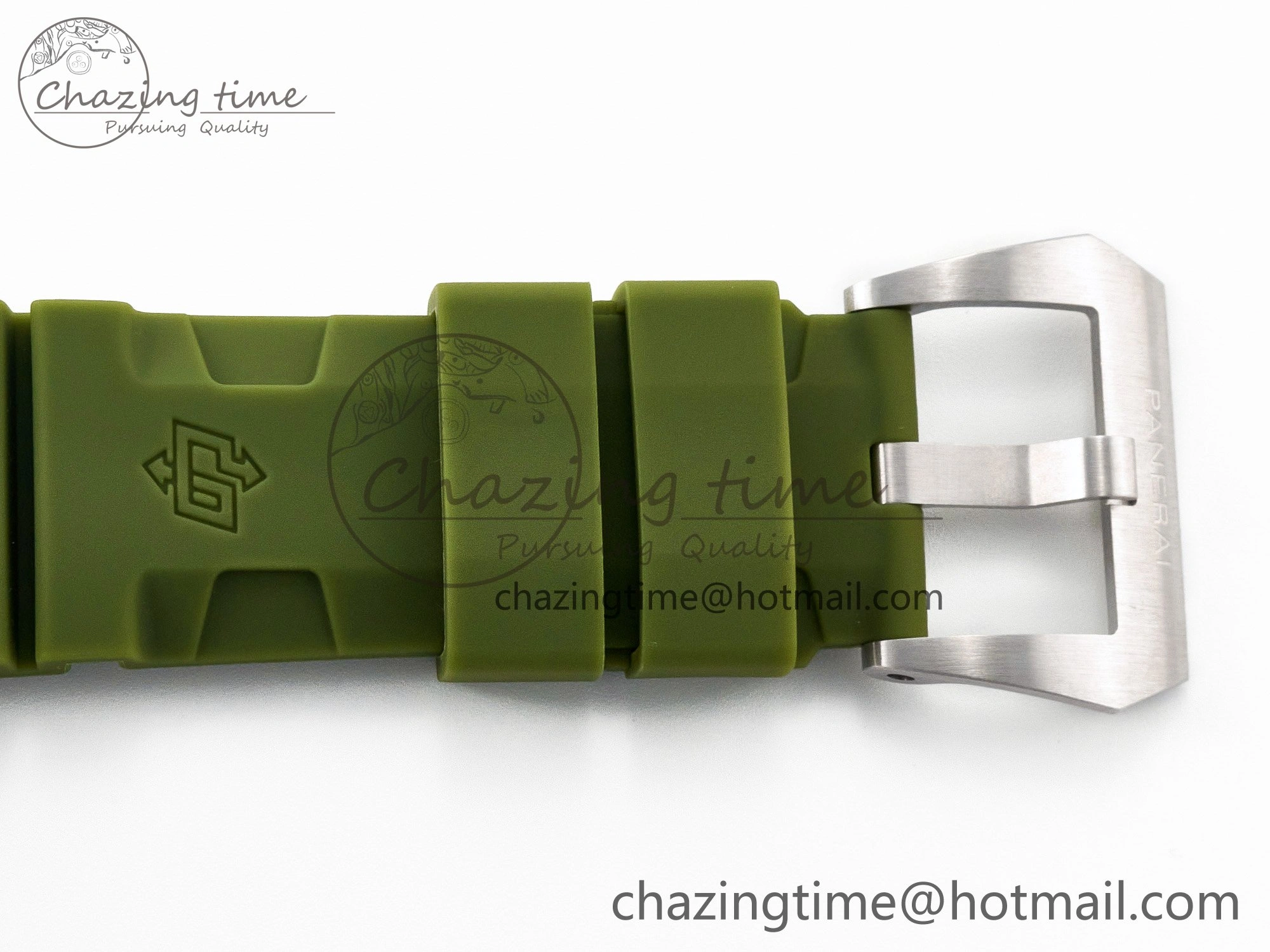 Stretchable PAM1226 V SS TTF 1:1 Best Edition on Green Rubber Strap P 8322