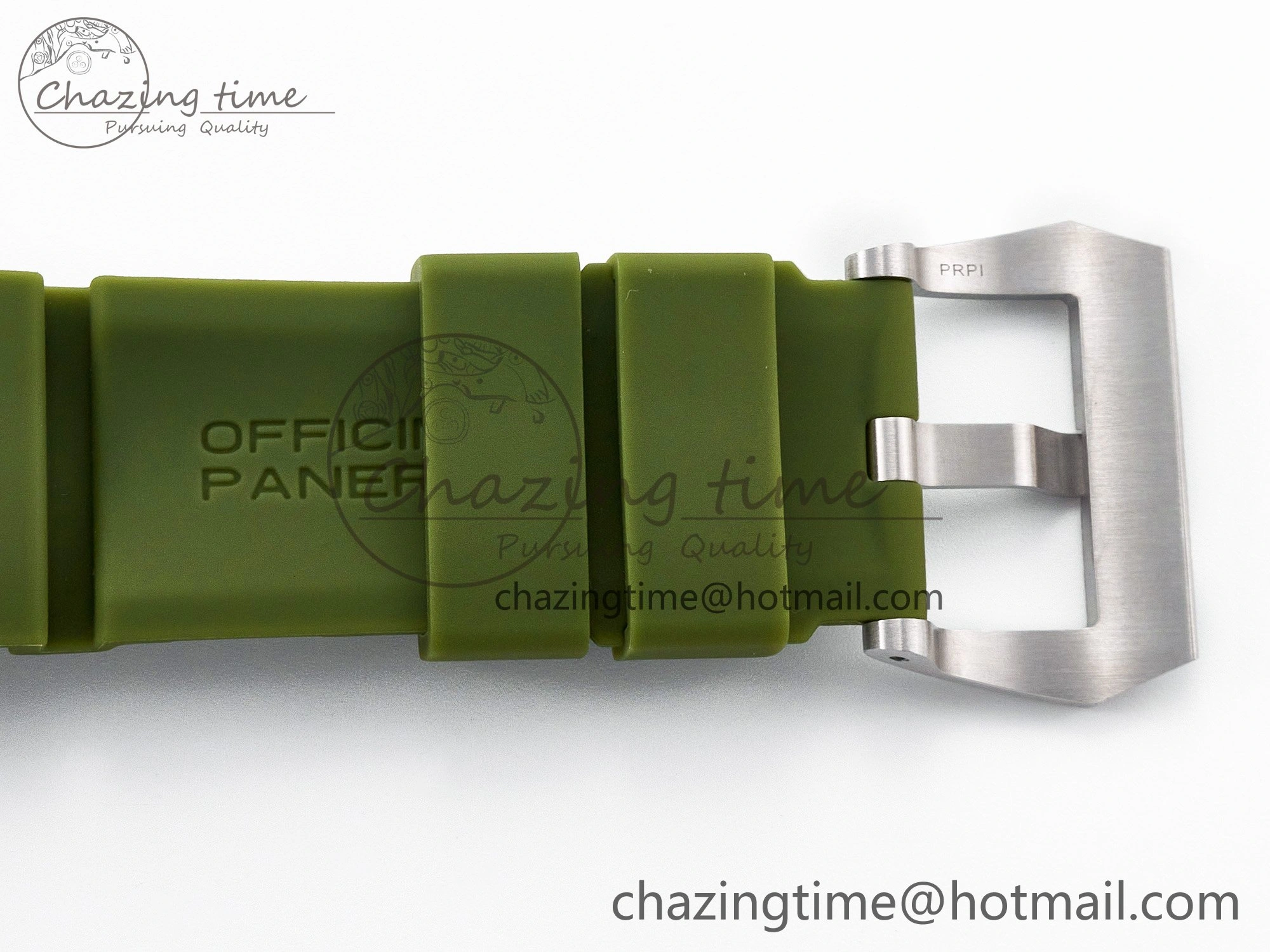 Stretchable PAM1226 V SS TTF 1:1 Best Edition on Green Rubber Strap P 8322