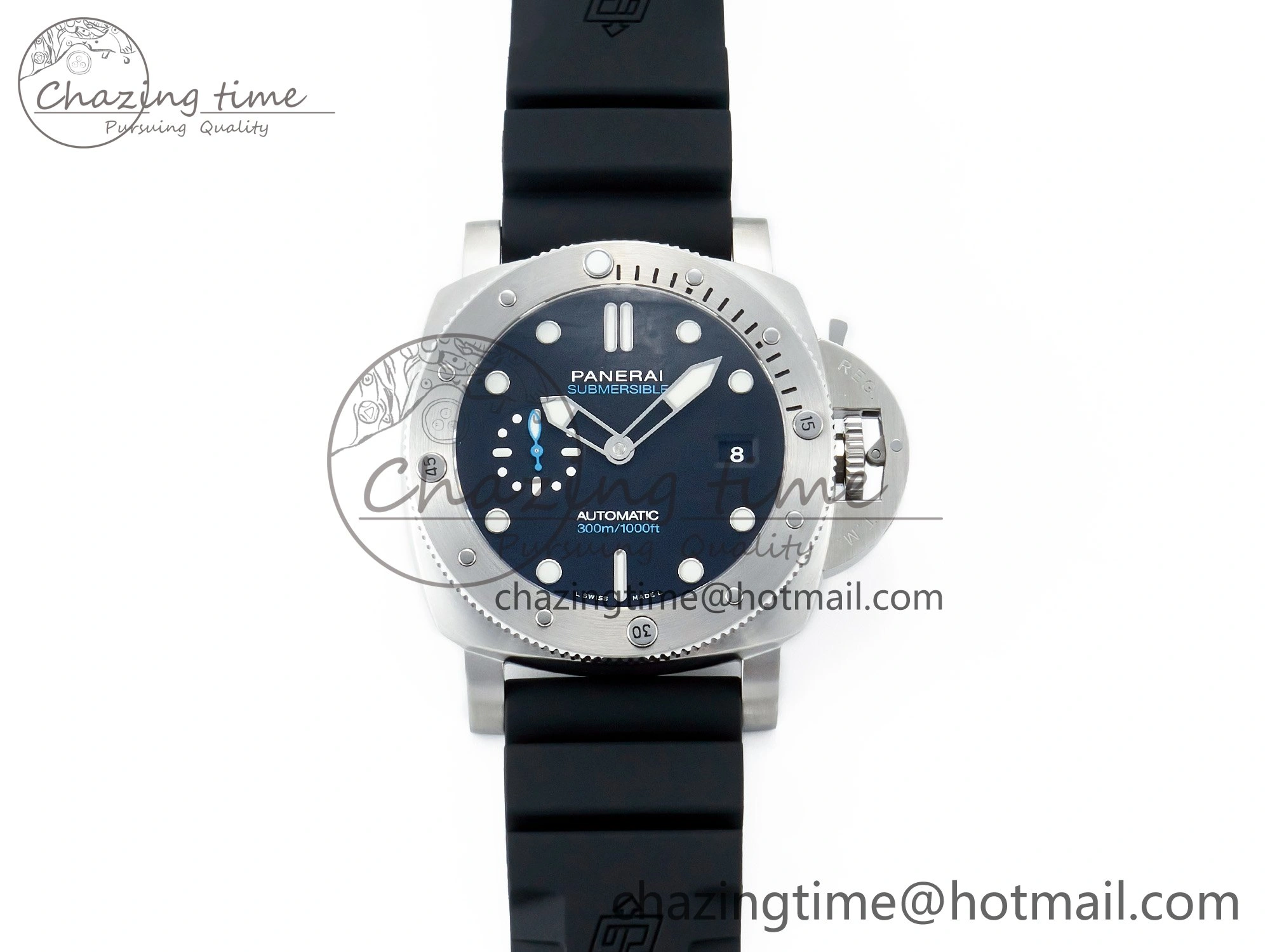 PAM1229 V SS TTF 1:1 Best Edition on Black Rubber Strap P Vibrant 8333