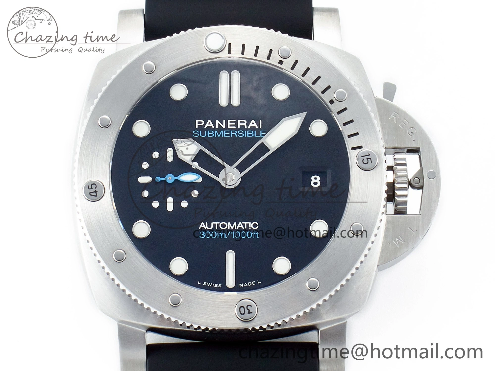 PAM1229 V SS TTF 1:1 Best Edition on Black Rubber Strap P Vibrant 8333