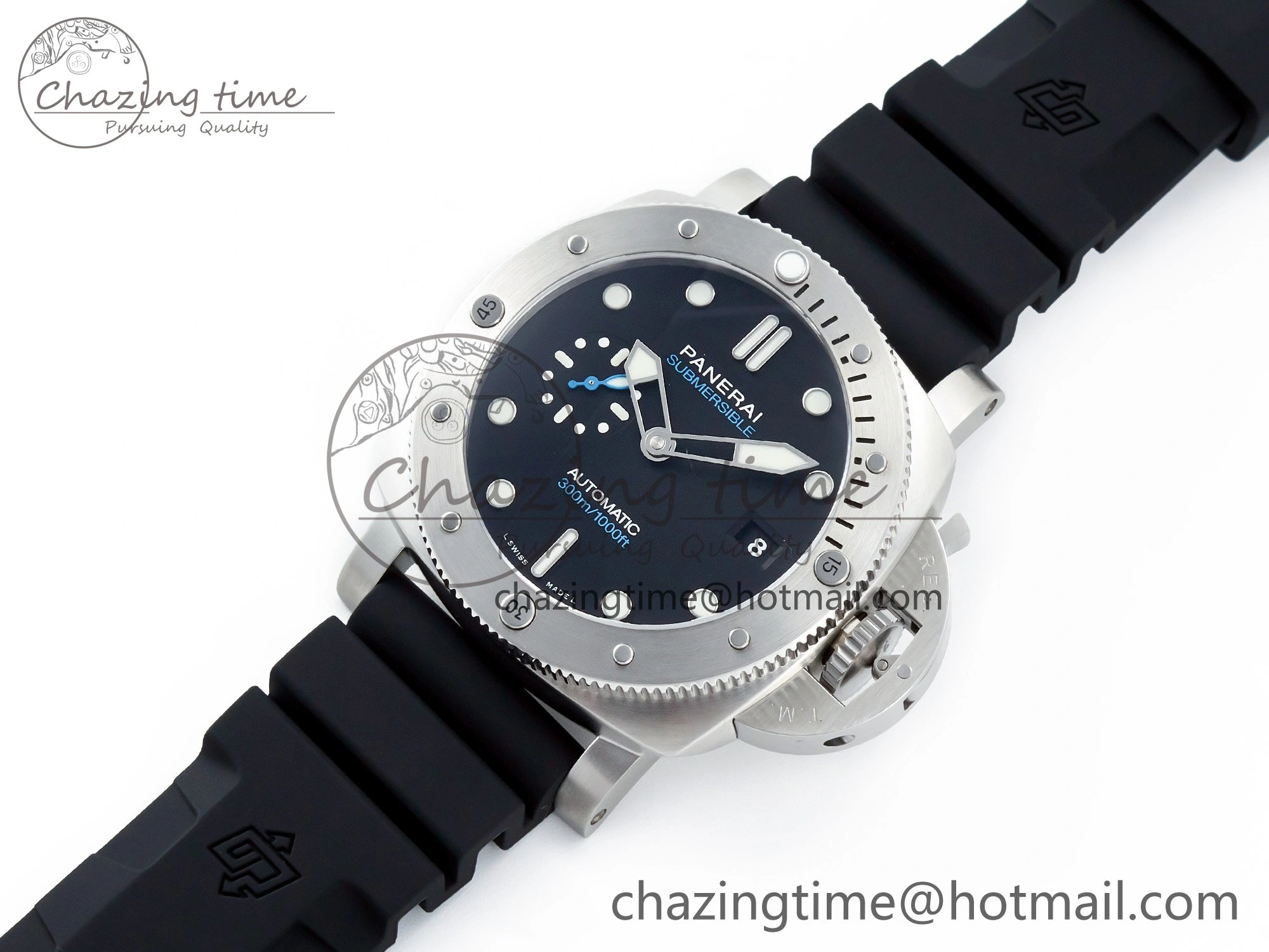 PAM1229 V SS TTF 1:1 Best Edition on Black Rubber Strap P Vibrant 8333