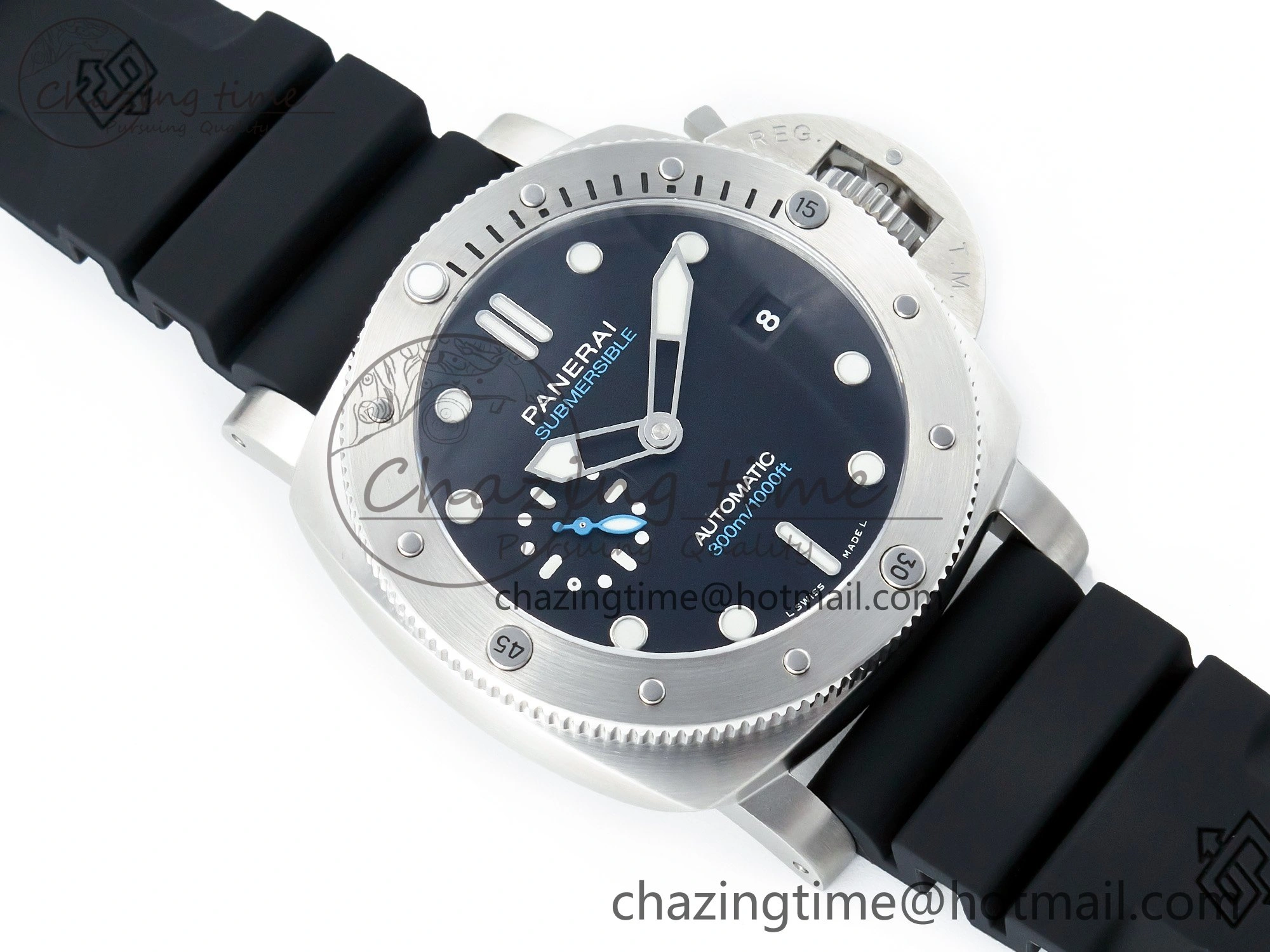 PAM1229 V SS TTF 1:1 Best Edition on Black Rubber Strap P Vibrant 8333