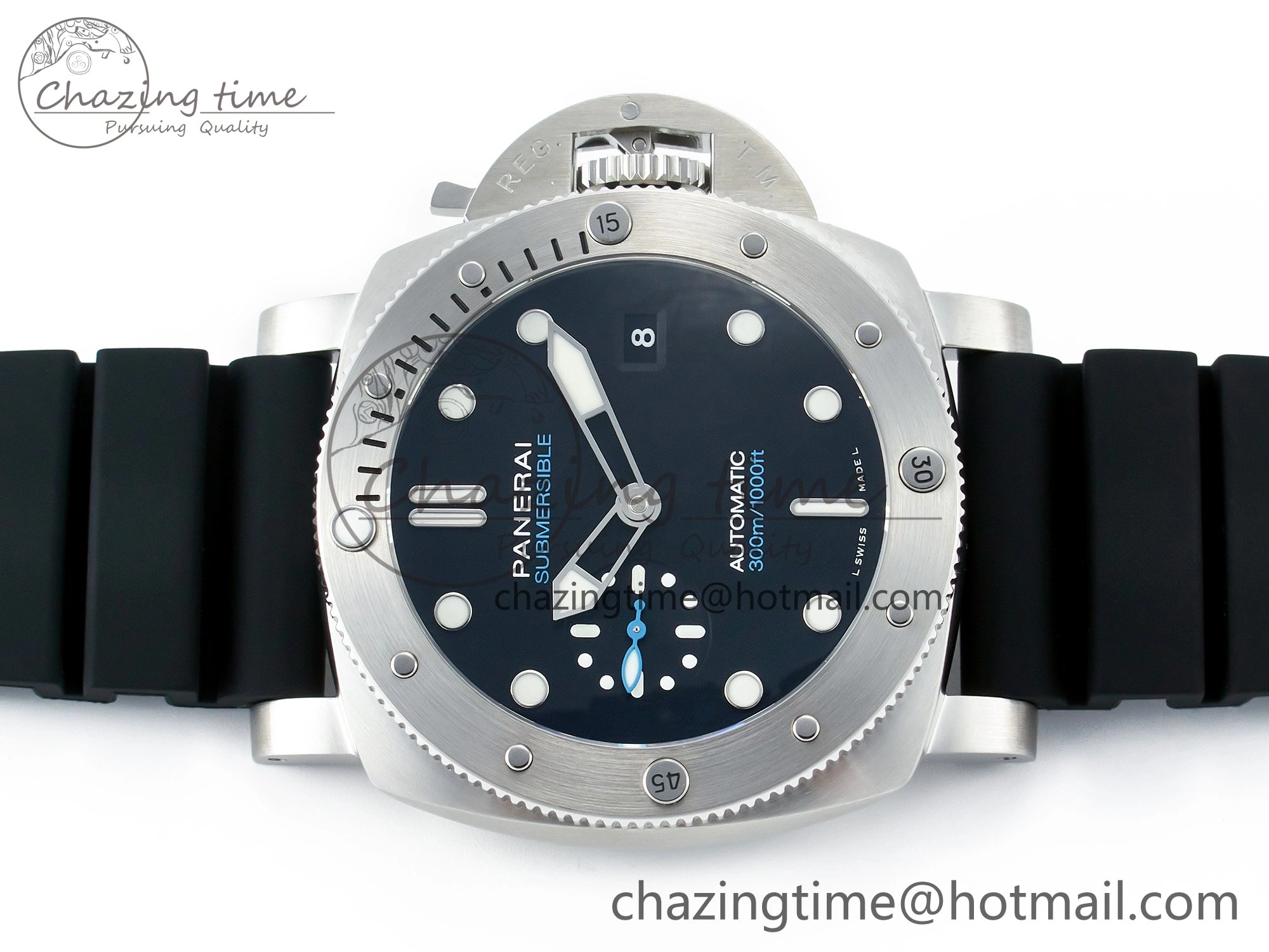 PAM1229 V SS TTF 1:1 Best Edition on Black Rubber Strap P Vibrant 8333