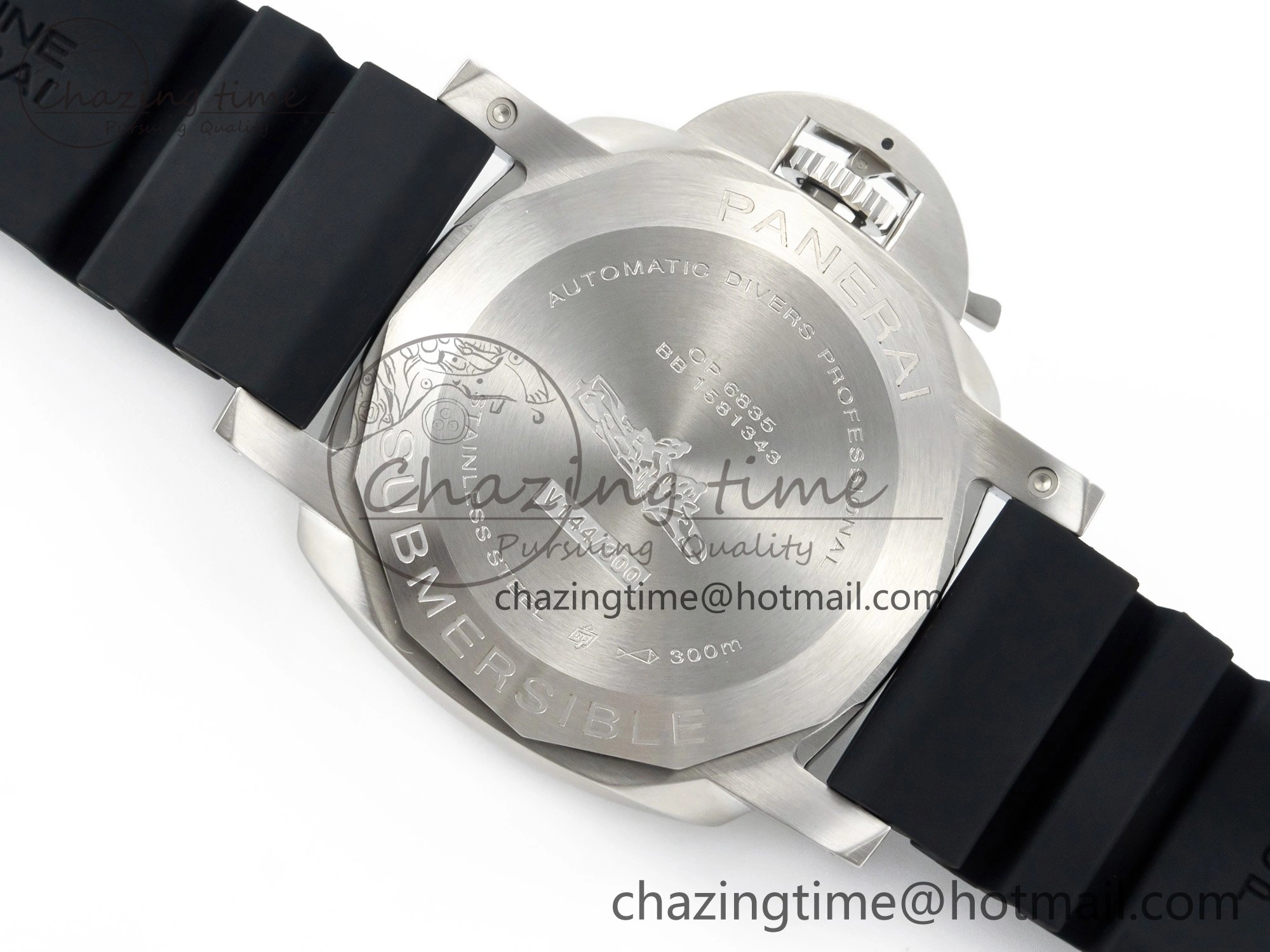 PAM1229 V SS TTF 1:1 Best Edition on Black Rubber Strap P Vibrant 8333