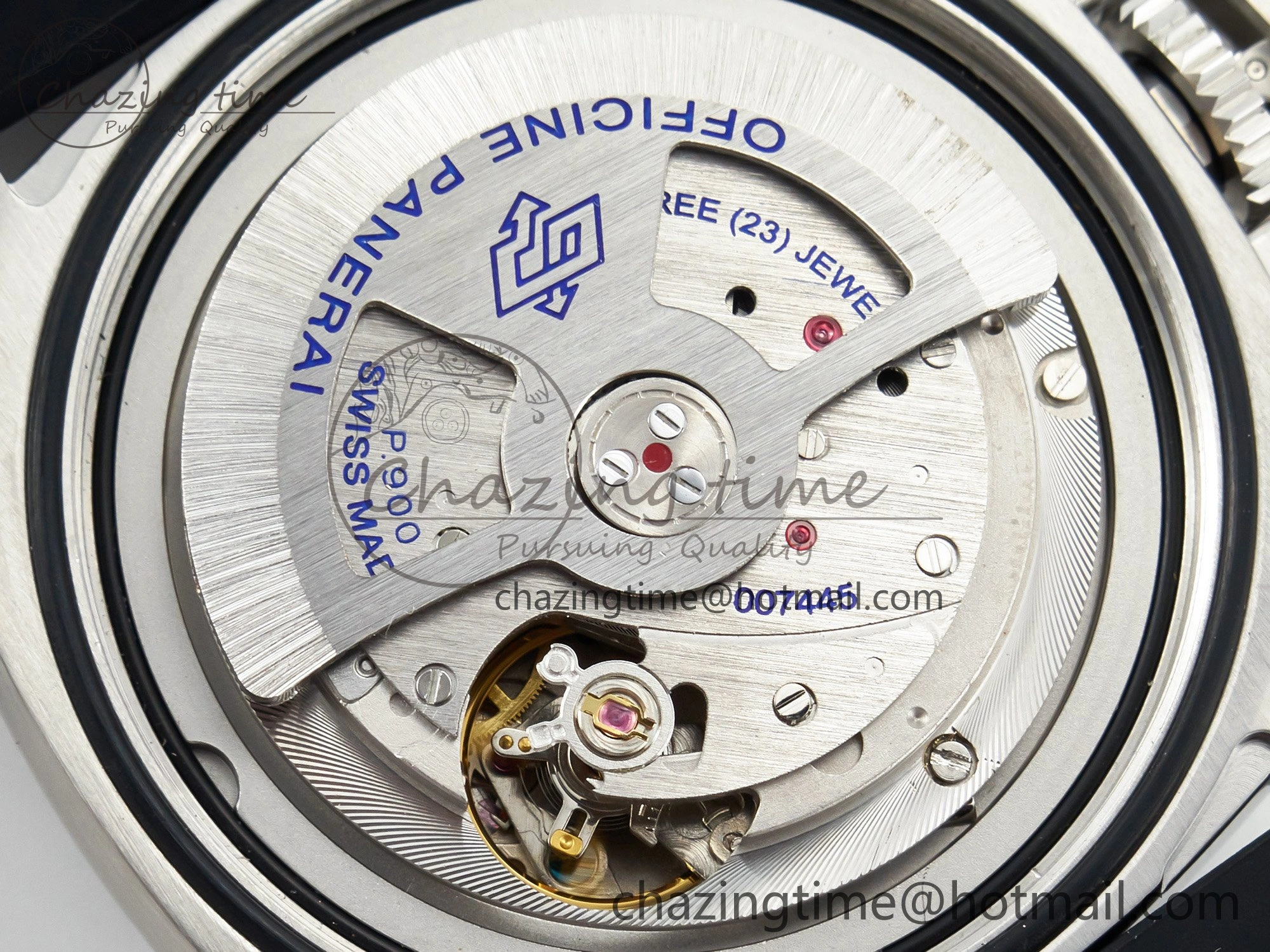 PAM1229 V SS TTF 1:1 Best Edition on Black Rubber Strap P Vibrant 8333