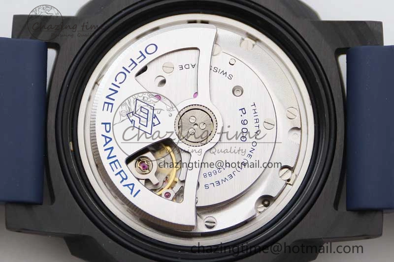 PAM1232 QuarantaQuattro Blu Abisso VSF Best Edition on Blue Rubber Strap P. EasyCare 8352