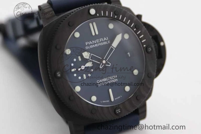 PAM1232 QuarantaQuattro Blu Abisso VSF Best Edition on Blue Rubber Strap P. EasyCare 8352