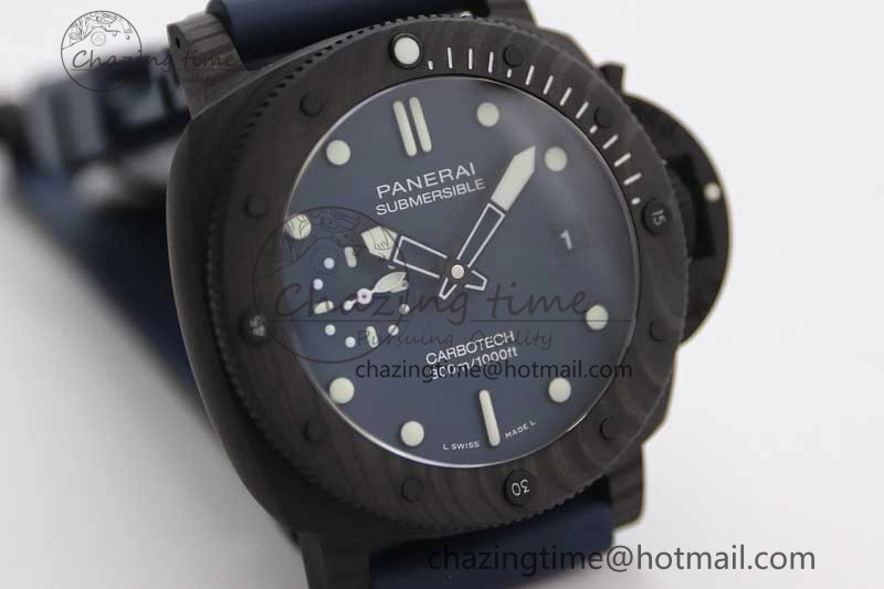 PAM1232 QuarantaQuattro Blu Abisso VSF Best Edition on Blue Rubber Strap P. EasyCare 8352