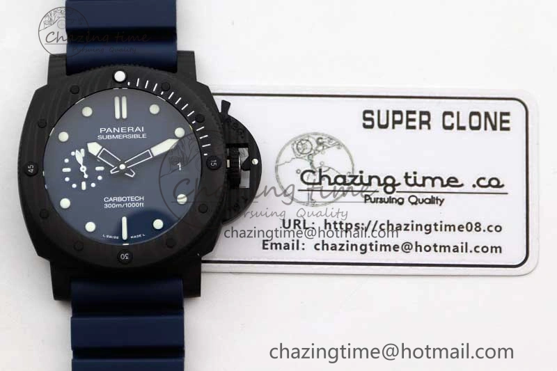 PAM1232 QuarantaQuattro Blu Abisso VSF Best Edition on Blue Rubber Strap P. EasyCare 8352