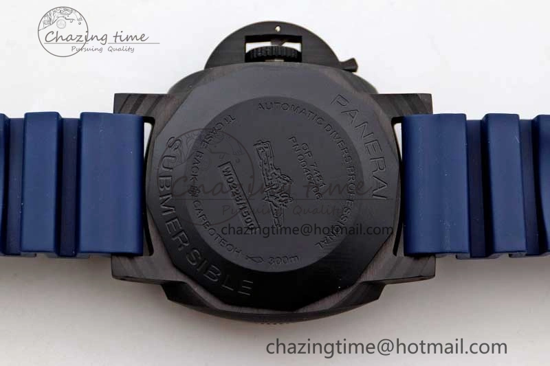 PAM1232 QuarantaQuattro Blu Abisso VSF Best Edition on Blue Rubber Strap P. EasyCare 8352