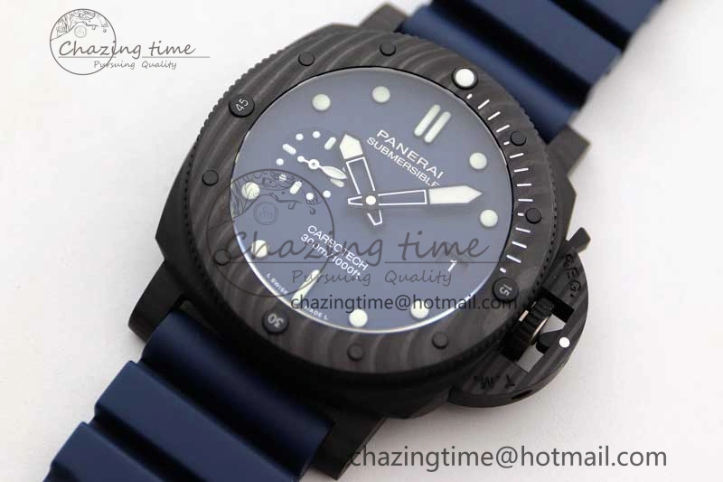 PAM1232 QuarantaQuattro Blu Abisso VSF Best Edition on Blue Rubber Strap P. EasyCare 8352
