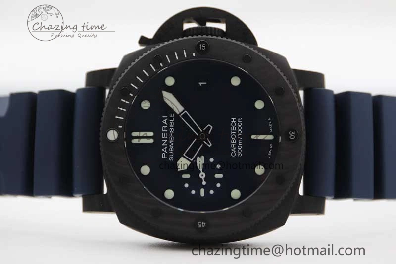 PAM1232 QuarantaQuattro Blu Abisso VSF Best Edition on Blue Rubber Strap P. EasyCare 8352