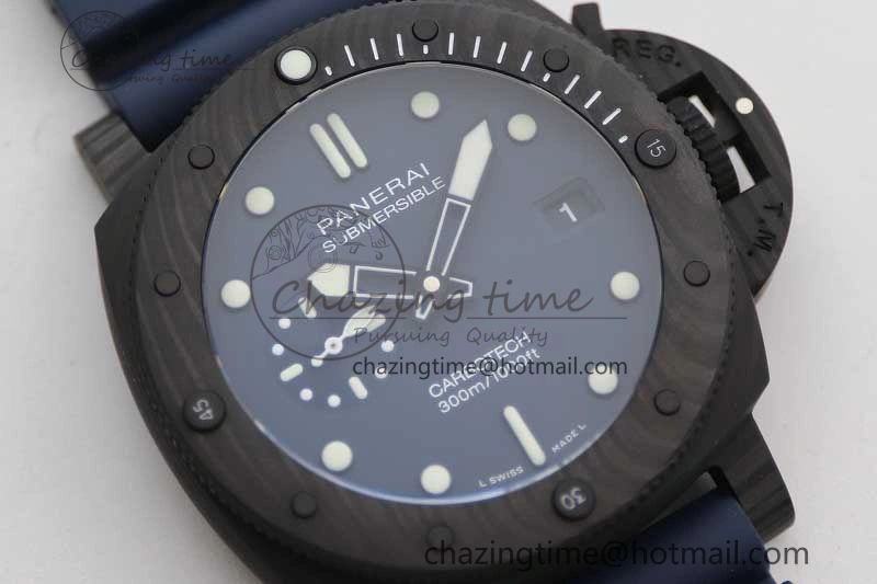 PAM1232 QuarantaQuattro Blu Abisso VSF Best Edition on Blue Rubber Strap P. EasyCare 8352