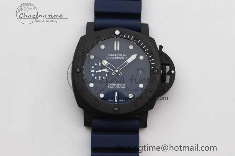 PAM1232 QuarantaQuattro Blu Abisso VSF Best Edition on Blue Rubber Strap P. EasyCare 8352