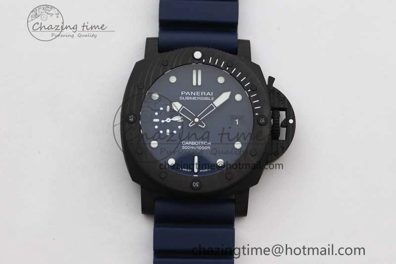PAM1232 QuarantaQuattro Blu Abisso VSF Best Edition on Blue Rubber Strap P. EasyCare 8352