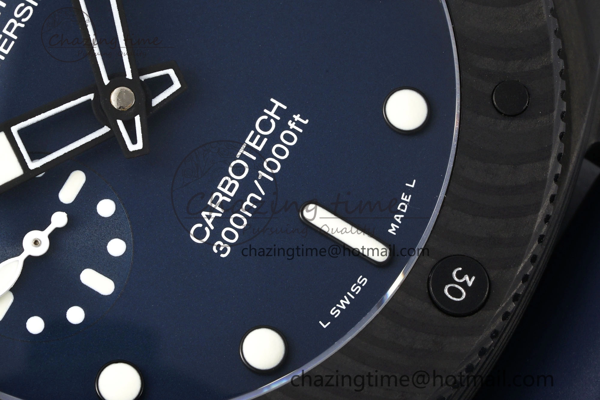 Bright PAM1232 W Carbotech VSF 1:1 Best Edition Blue Dial on Blue Rubber Strap P 8342