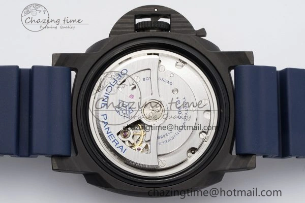 Bright PAM1232 W Carbotech VSF 1:1 Best Edition Blue Dial on Blue Rubber Strap P 8342