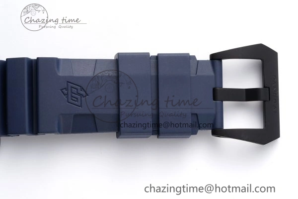 Bright PAM1232 W Carbotech VSF 1:1 Best Edition Blue Dial on Blue Rubber Strap P 8342