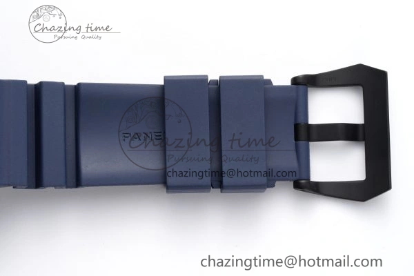 Bright PAM1232 W Carbotech VSF 1:1 Best Edition Blue Dial on Blue Rubber Strap P 8342