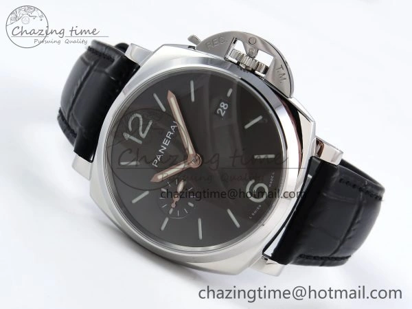 FlexibleFit PAM1250 Luminor Due 42mm VSF Best Edition Grey Dial on Leather Strap P900 Clone 8319