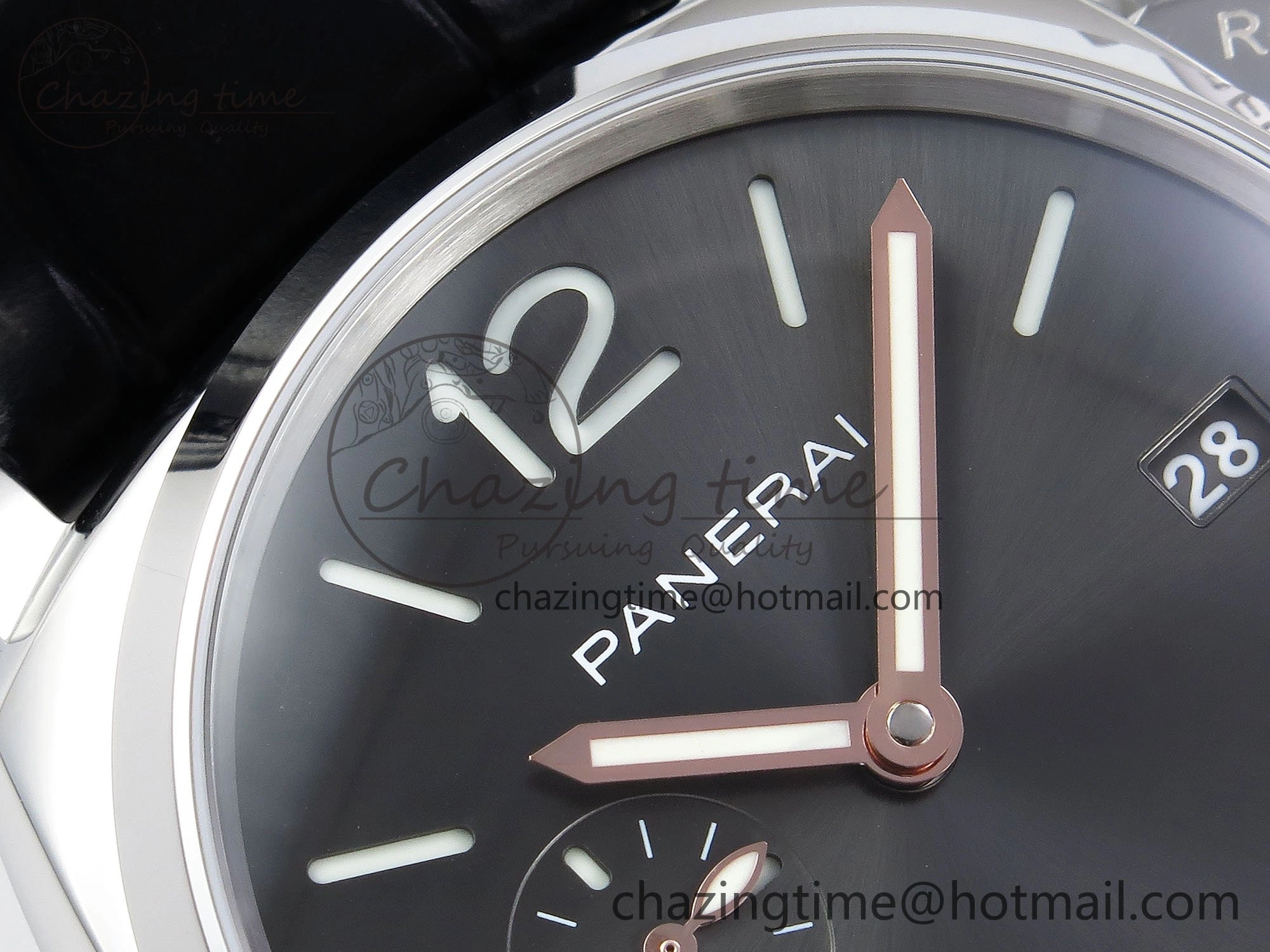 FlexibleFit PAM1250 Luminor Due 42mm VSF Best Edition Grey Dial on Leather Strap P900 Clone 8319