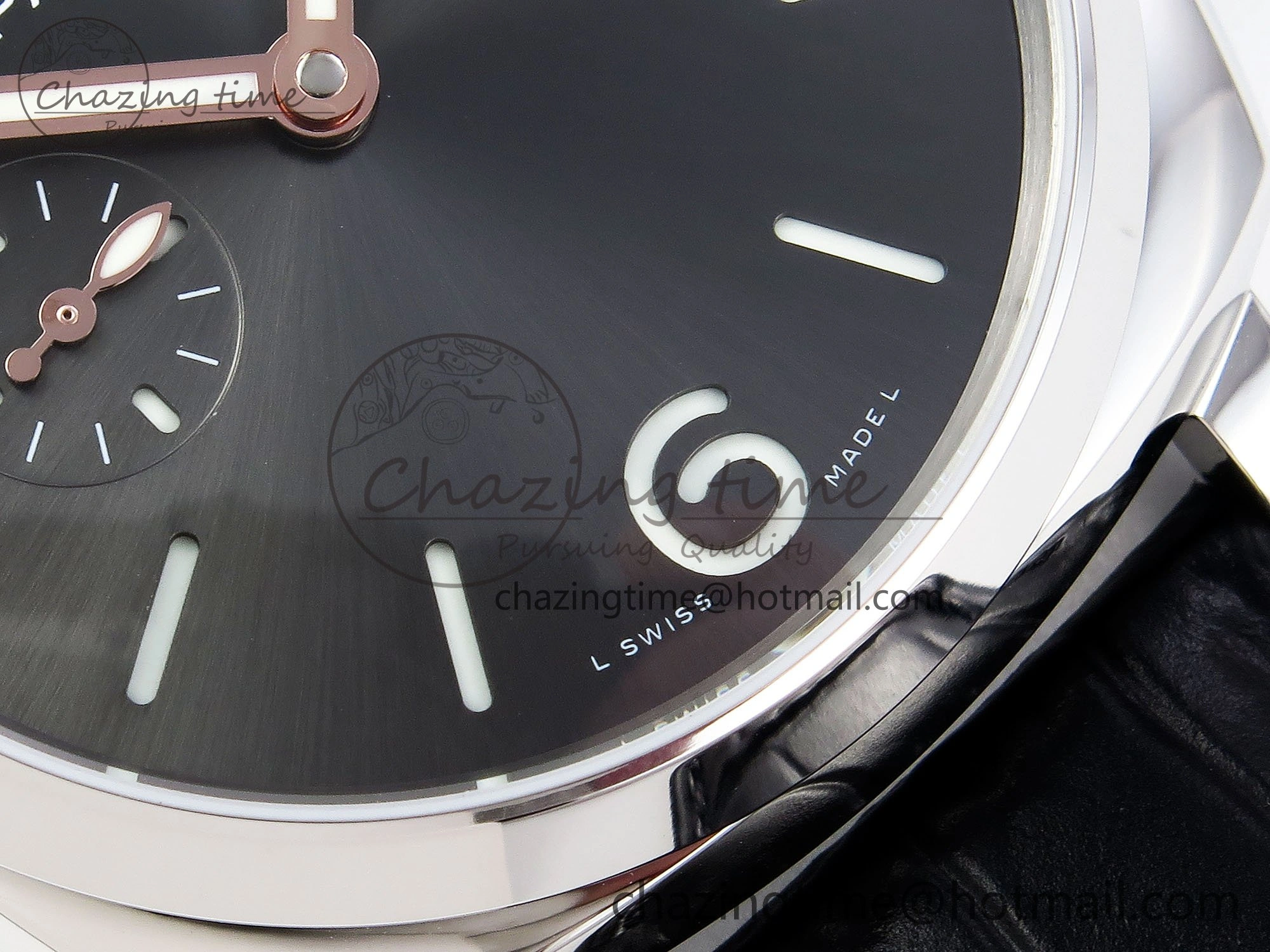 FlexibleFit PAM1250 Luminor Due 42mm VSF Best Edition Grey Dial on Leather Strap P900 Clone 8319
