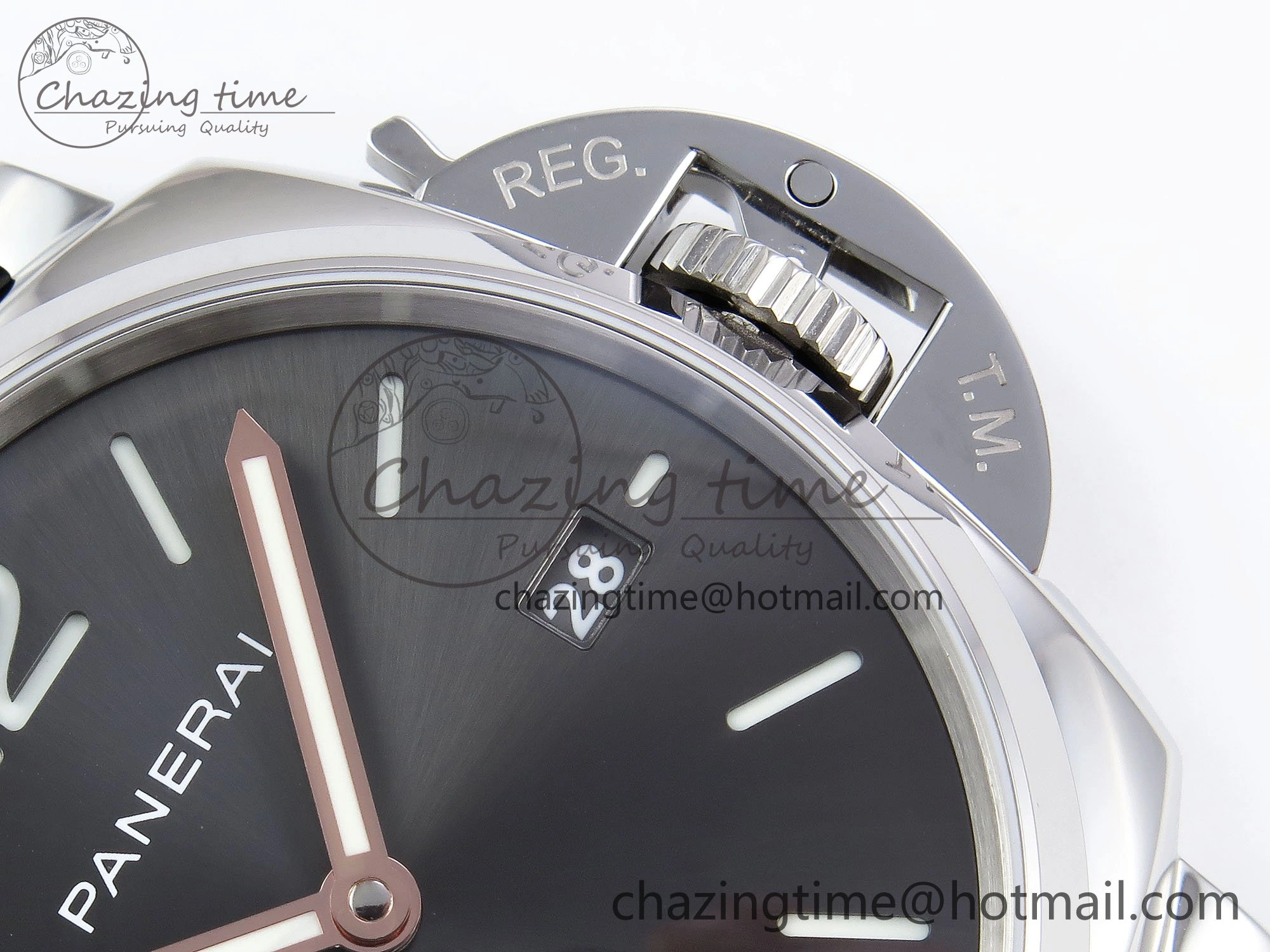 FlexibleFit PAM1250 Luminor Due 42mm VSF Best Edition Grey Dial on Leather Strap P900 Clone 8319