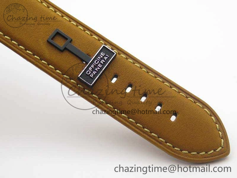 PAM127 E Noob 1:1 Best Edition On Brown Leather Strap A6497 With Y-Incabloc Effortless 8459