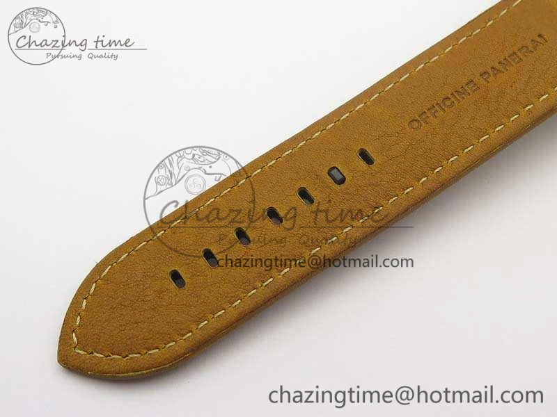PAM127 E Noob 1:1 Best Edition On Brown Leather Strap A6497 With Y-Incabloc Effortless 8459