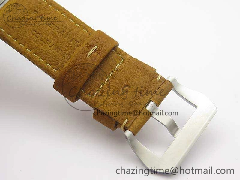 PAM127 E Noob 1:1 Best Edition On Brown Leather Strap A6497 With Y-Incabloc Effortless 8459
