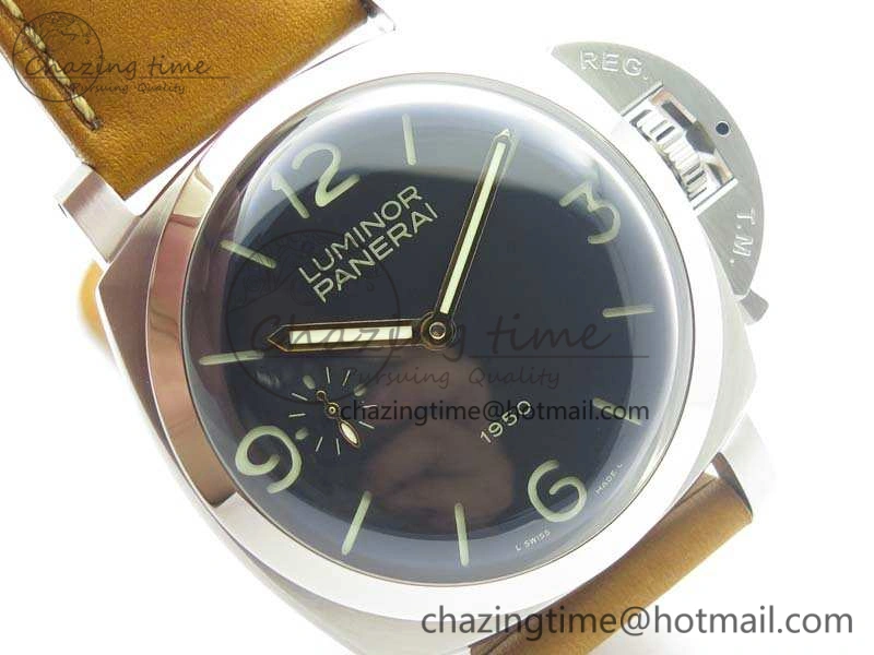 PAM127 E Noob 1:1 Best Edition On Brown Leather Strap A6497 With Y-Incabloc Effortless 8459