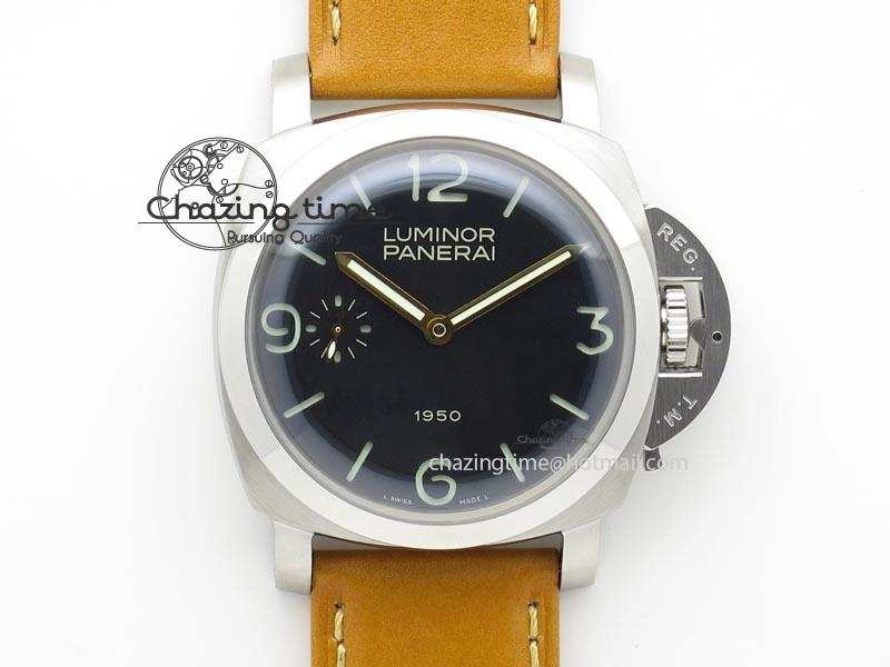 PAM127 E V6F 1:1 Best Edition On Brown Leather Strap A6497 With Y-Incabloc V HighQuality 8500