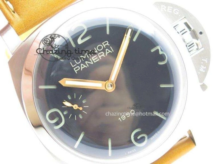 PAM127 E V6F 1:1 Best Edition On Brown Leather Strap A6497 With Y-Incabloc V HighQuality 8500