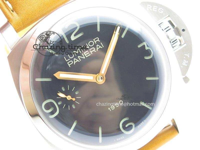 PAM127 E V6F 1:1 Best Edition On Brown Leather Strap A6497 With Y-Incabloc V HighQuality 8500