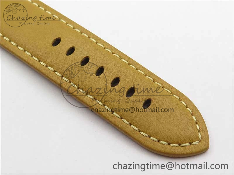 Stretchable PAM127 E XF 1:1 Best Edition On Brown Leather Strap A6497 ( Free Strap) 8394