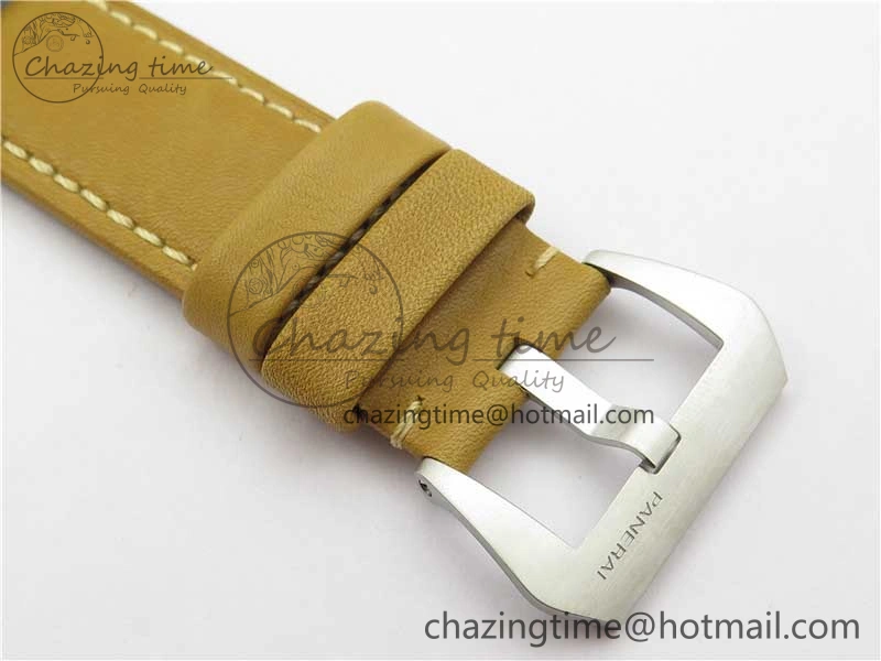 Stretchable PAM127 E XF 1:1 Best Edition On Brown Leather Strap A6497 ( Free Strap) 8394