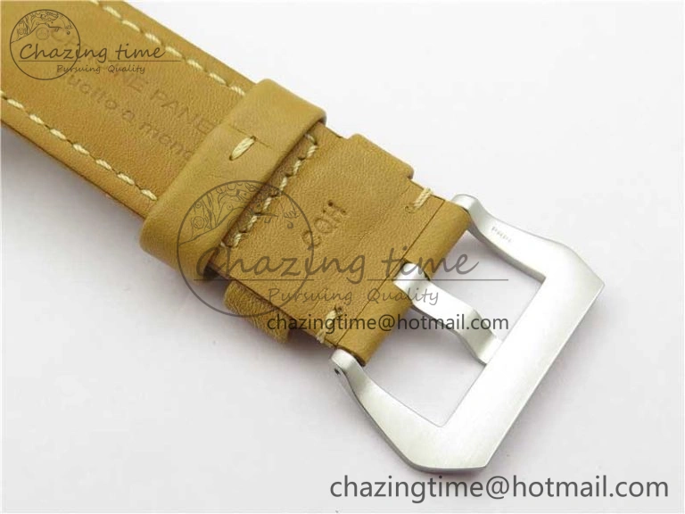 Stretchable PAM127 E XF 1:1 Best Edition On Brown Leather Strap A6497 ( Free Strap) 8394