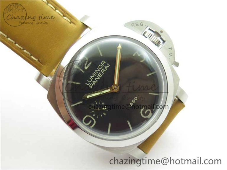 Stretchable PAM127 E XF 1:1 Best Edition On Brown Leather Strap A6497 ( Free Strap) 8394