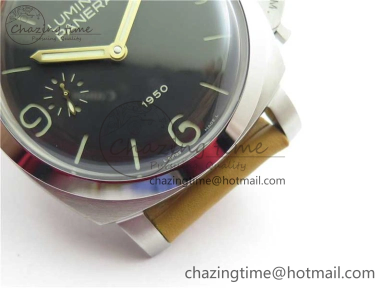 Stretchable PAM127 E XF 1:1 Best Edition On Brown Leather Strap A6497 ( Free Strap) 8394