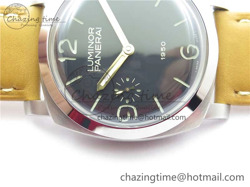 Stretchable PAM127 E XF 1:1 Best Edition On Brown Leather Strap A6497 ( Free Strap) 8394