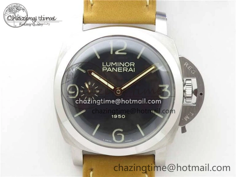 Stretchable PAM127 E XF 1:1 Best Edition On Brown Leather Strap A6497 ( Free Strap) 8394
