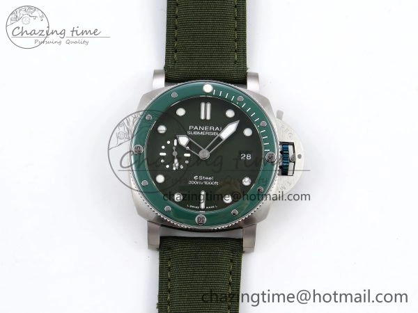 PAM1287 V TTF 1:1 Best Edition Green Dial on Green Nylon Strap P EasyMatch 8312