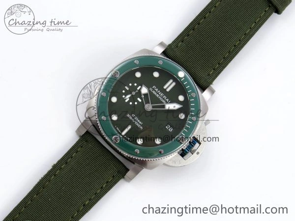 PAM1287 V TTF 1:1 Best Edition Green Dial on Green Nylon Strap P EasyMatch 8312