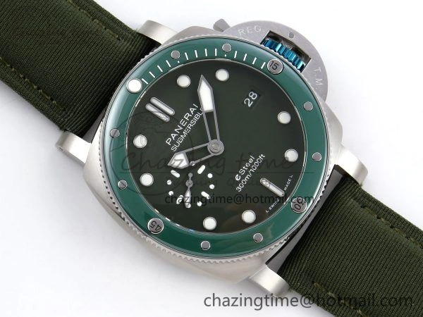 PAM1287 V TTF 1:1 Best Edition Green Dial on Green Nylon Strap P EasyMatch 8312