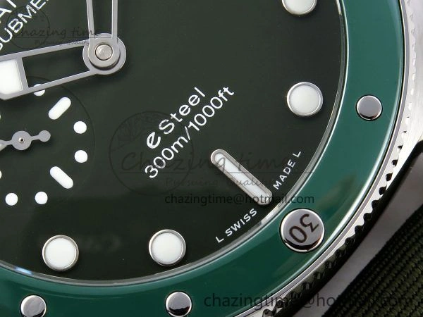 PAM1287 V TTF 1:1 Best Edition Green Dial on Green Nylon Strap P EasyMatch 8312