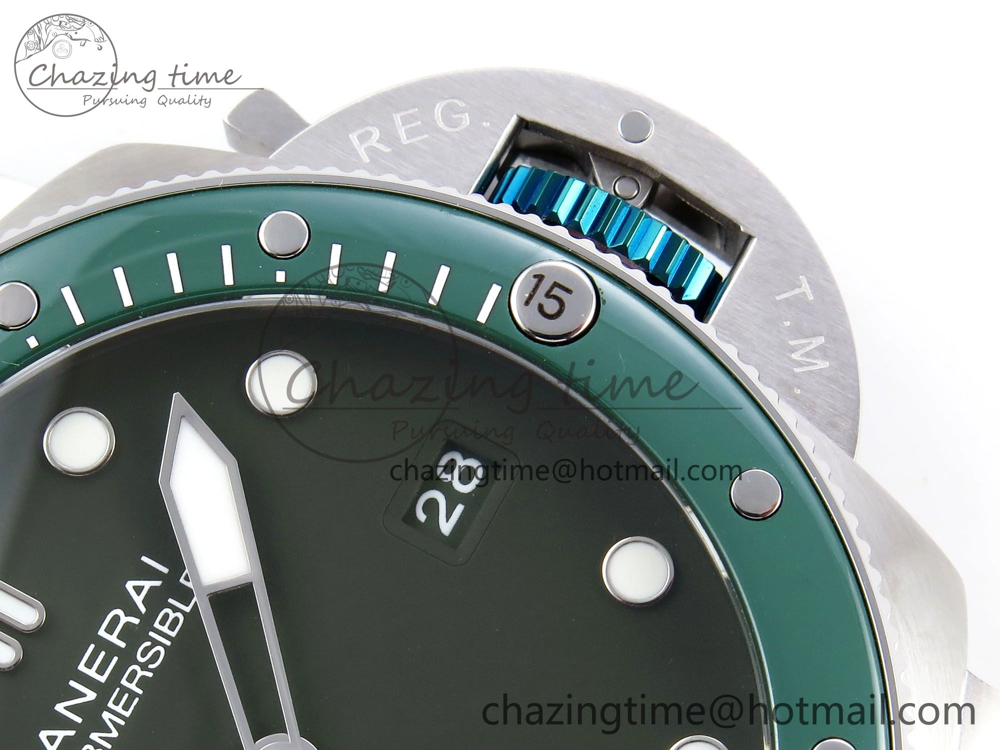 PAM1287 V TTF 1:1 Best Edition Green Dial on Green Nylon Strap P EasyMatch 8312