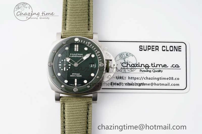 PAM1287 Y SBF 1:1 Best Edition Green Dial on Green Nylon Strap P FlexibleFit 8351